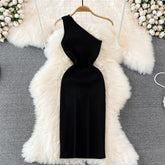 Robe asymétrique en tricot Steph